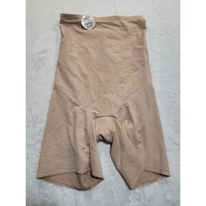 NWT Cupid Shapewear Shorts Women Large Beige Tummy Tuck High Waisted Firm Contro